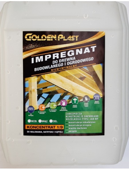 IMPREGNAT DO DREWNA GOLDEN PLAST BEZBARWNY 5L