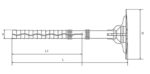KOŁEK DO STYROPIANU TRZPIEŃ METAL ŁI 10x260 100szt.