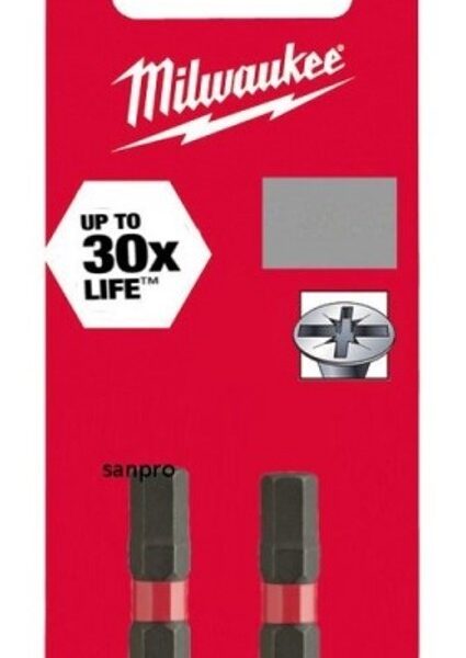 BIT SHOCKWAVE MILWAUKEE HEX 4x25mm (2szt.)