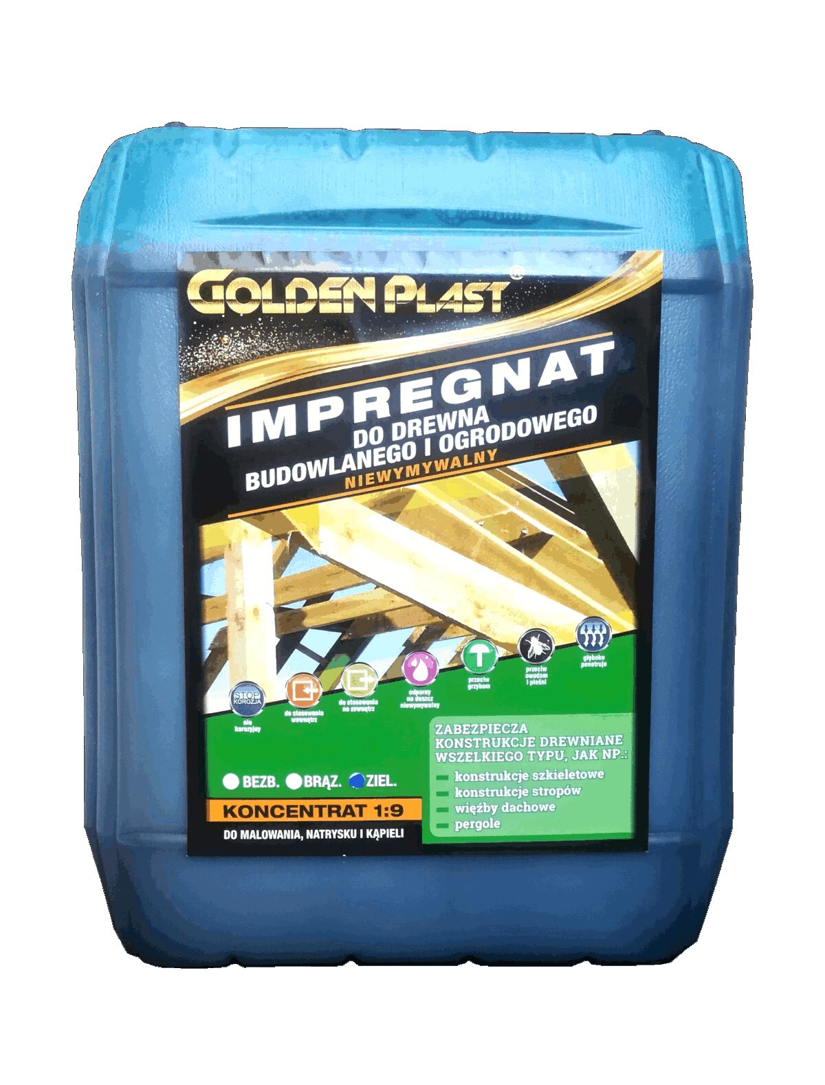IMPREGNAT DO DREWNA GOLDEN PLAST ZIELONY 5L