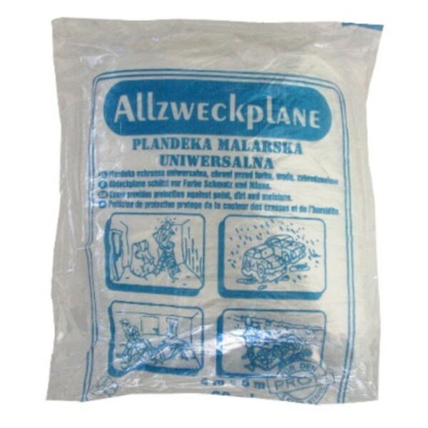 FOLIA MALARSKA 4x5m SUPER GRUBA BEZBARWNA (20m2)