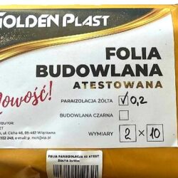 FOLIA ŻÓŁTA PAROIZOLACYJNA 0,2 ATEST *GOTOWA* 2x10
